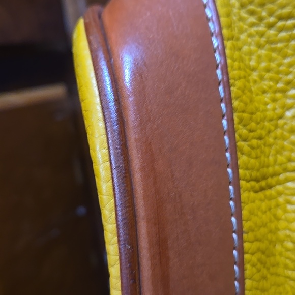 Dooney & Bourke Yellow and Tan Zip Zip Satchel - Picture 10 of 11